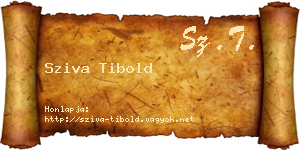 Sziva Tibold névjegykártya